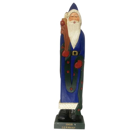 Collector’s Edition 1990s Carved Wooden Santas of the World 1908 Germany - Picture 1 of 8